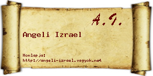 Angeli Izrael névjegykártya